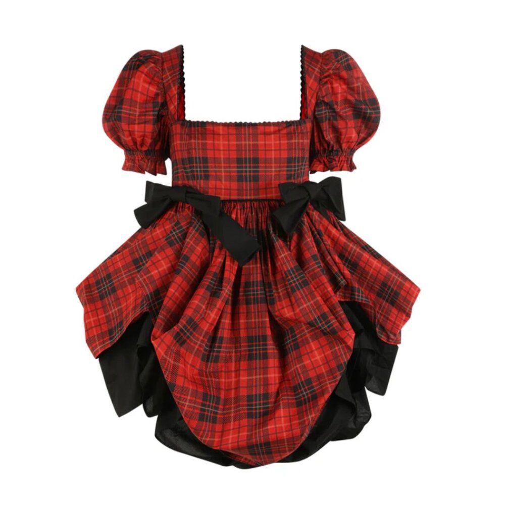 EUC Selkie The Royal Tartan Mini Love Story Dress Small - Picture 11 of 12